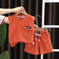 Casual Summer Baby Vest Shorts Sports Set