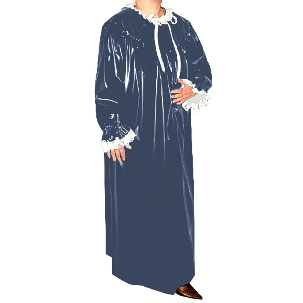 Casual PVC Latex Look Long Maxi Dress