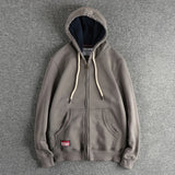 Cardigan Men's Casual Pure Color Zipper Hoodie