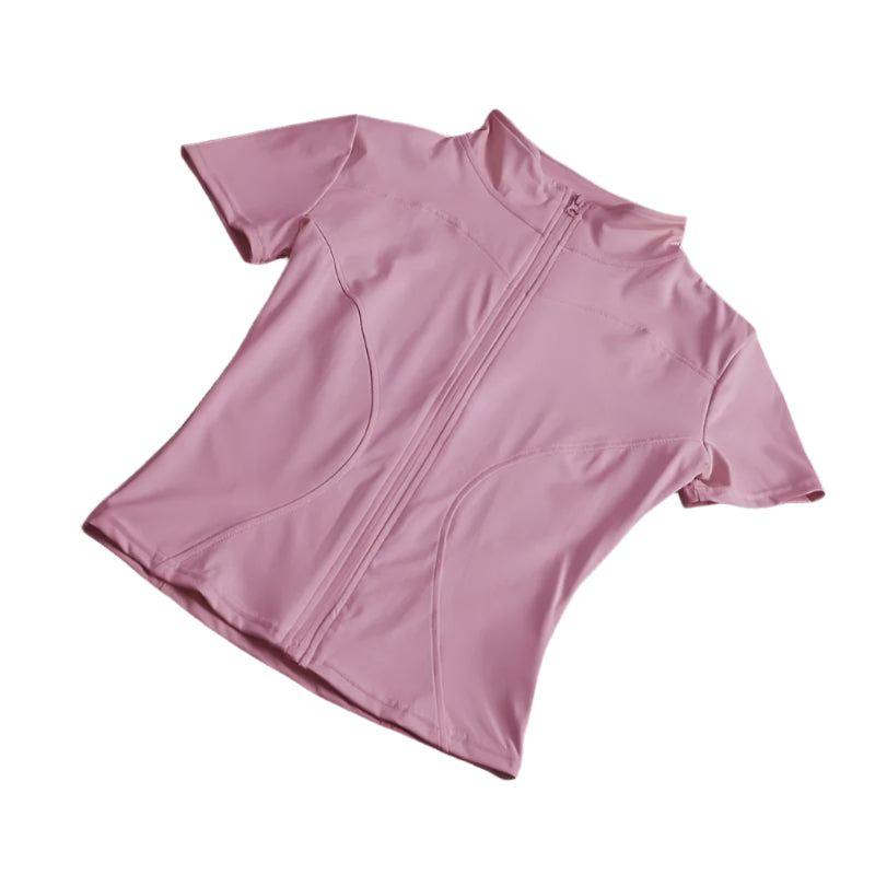 Stand Collar Zipper Shirt