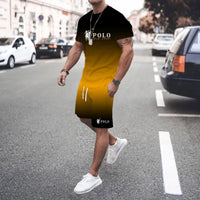 Short Sleeved T-Shirt+Shorts Men's Jogging Set
