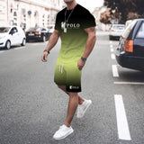 Short Sleeved T-Shirt+Shorts Men's Jogging Set