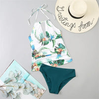 V Neck Women Lace Up Swimwear Suit
