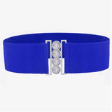 Women’s Elastic Cinch Belt  Fashion Stretch Waist Band Clasp Buckle New Stretchy Retro Wide Waist Cinch Belt Waistband