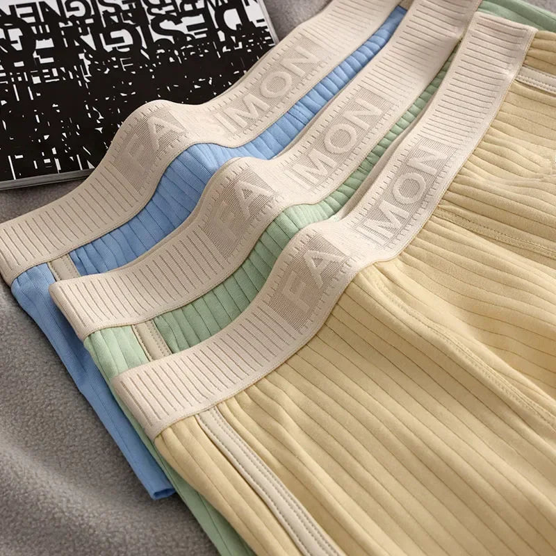 Men's Fashion Striped Boxer Shorts Underwear Sexy Panties Casual Male Boxers Homme U Convex Shorts Lingerie Underpants