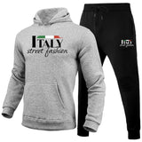 Mens Tracksuit Casual Printing Sweatshirt Sweatpants 2 Pcs Set Sports Jogging Mens Clothing Fashion Hoodies Sportswear Outfits