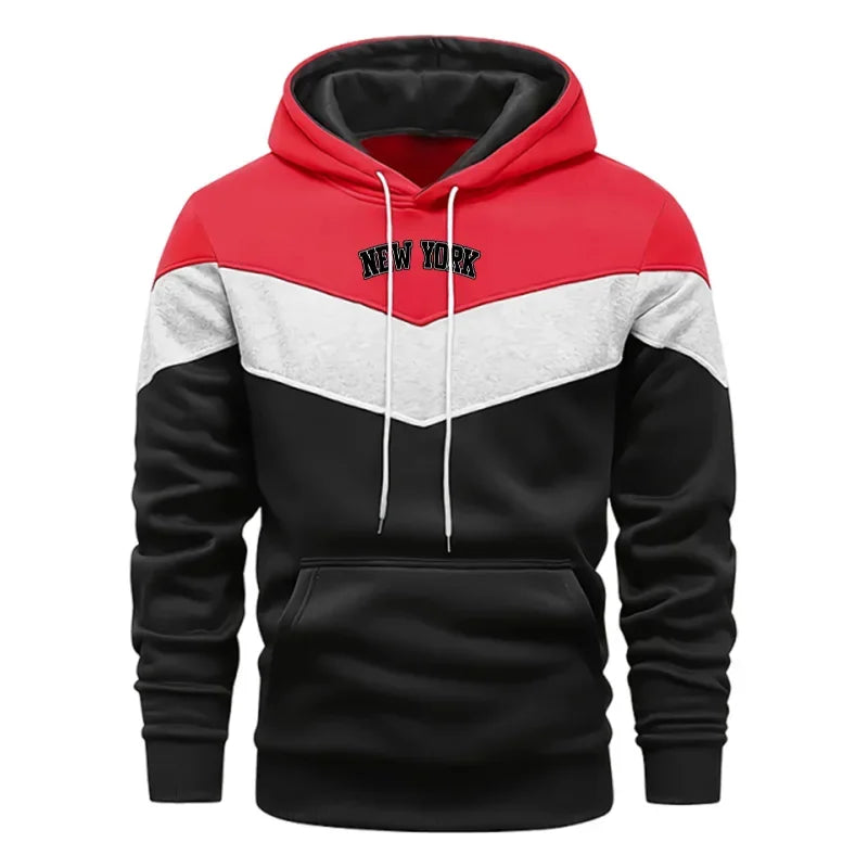 2025 Versatile Mens Tracksuit Print Casual Tricolor Sweatshirt Outdoors Sports Jogging Mens Clothing Fashion Street Hoodies Tops