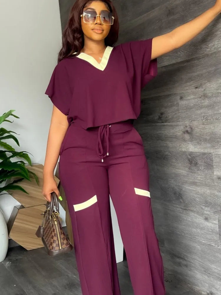 Women's Casual Elegant Short Sleeve Sports Suit