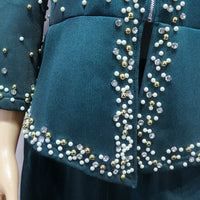 African women's elegant dress Mesh fabric