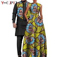 African Dresses for Matching Couple Outfits for Party Vestidos Y23C067