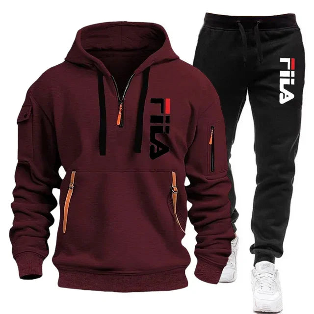 Casual Men's Hooded Sweatshirt and Pants