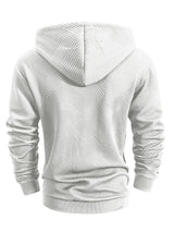 Spring and Autumn Zipper Hooded Casual Sweatshirt
