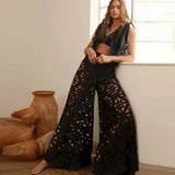 Women Geometry Printed Beach Cover Up