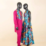 African Dresses for Matching Couple Outfits for Party Vestidos Y23C067