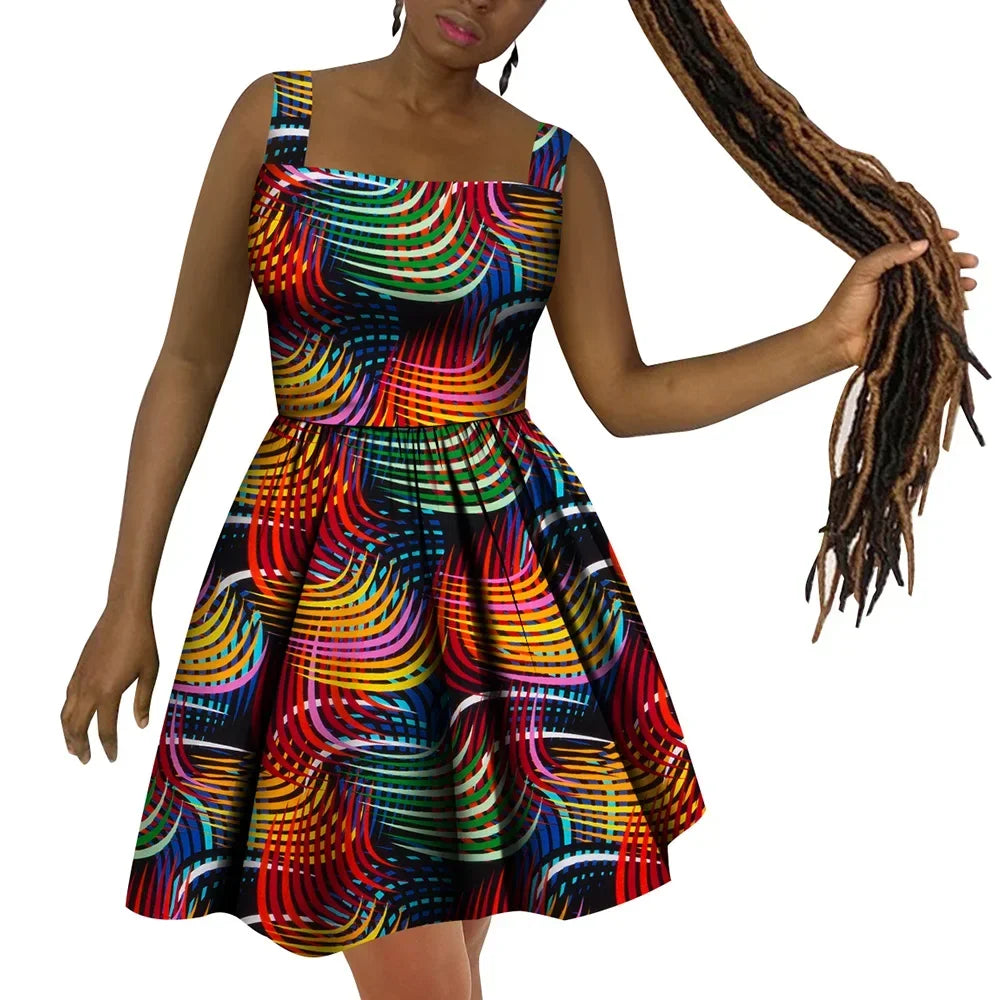 Africa Dress for Women African Wax Print Dresses Dashiki Plus Size Africa Style Clothing for Women  Dress WY10342