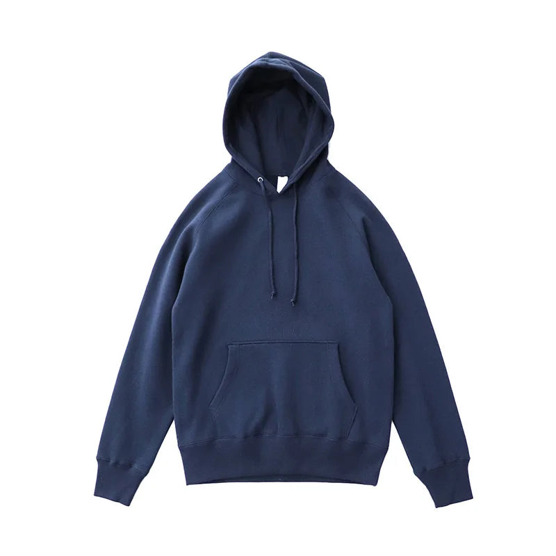 Japanese Casual Retro Unisex High Quality Solid Color Hooded Sweatshirt
