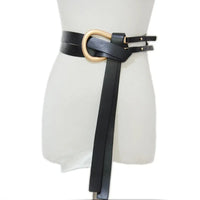 Belts Women Dress Skinny Solid Leather Double Wrap Belt