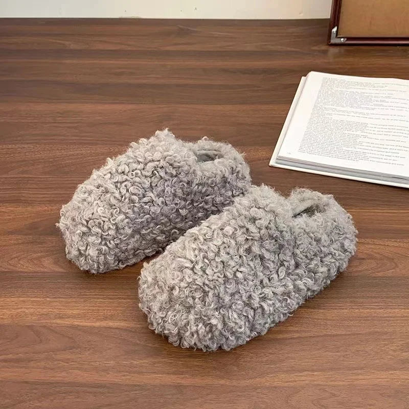 Comfortable Warm Fluffy Plush Velvet Slippers