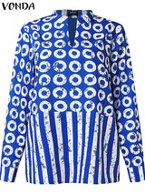 Women Plus Size Long Sleeve Polka Dot Suits