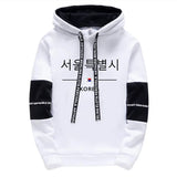 Mens Tracksuit Print Casual Sweatshirts Sportswear Outdoors Sports Jogging Mens Clothing Single Piece Hoodie Pants Korean Style