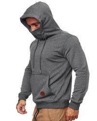 Men's Slim Hooded Sweatshirt with Mask