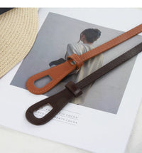Thin Knotted Belts for Women Belt Lady Waist Band Soft Leather Waist Belt Solid Color Strap Dress Coat  Accessories Luxury