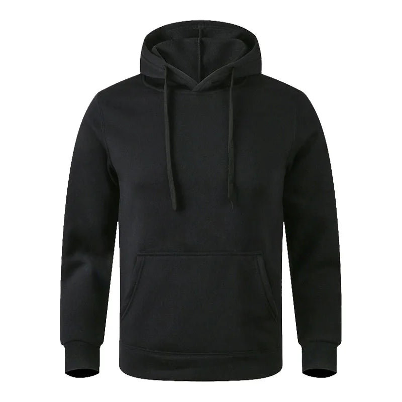 iCool Solid Color Versatile Men Hoodie