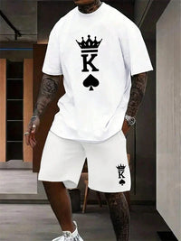 Men's Short sleeved King Printed Set