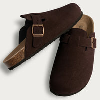 Soft Cork Crestar Genuine Suede Clogs for Women