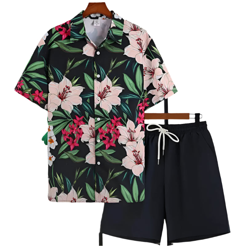 Tropical Aloha Print Suit