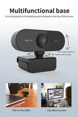 Camera 1080P HD Computer USB Camera With Built In Microphone For Work Tripod Network Web Camера