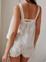 Women Lace Pajama Camis Tops and Shorts Set