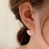 Gold Plated Pearl Heart Stud
