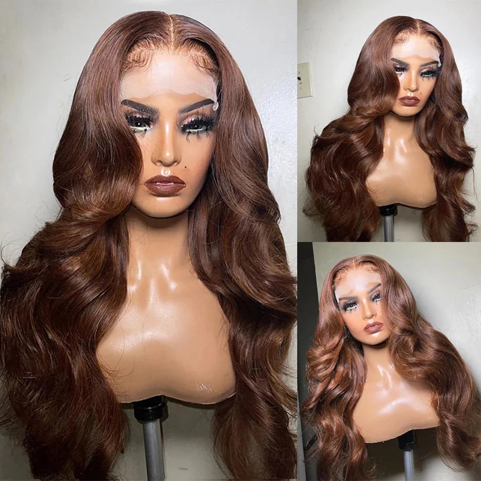 100% Vietnamese Chocolate Brown Human Hair Wig