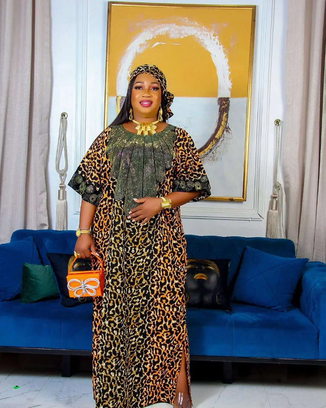 African Evening Gown Dubai Kaftan Abaya Robe Outfits