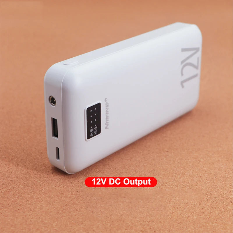 18000mAh Power Bank 12V DC Output Portable Charger Powerbank for iPhone Xiaomi Cooling Fan Heated Vest Jacket External Battery