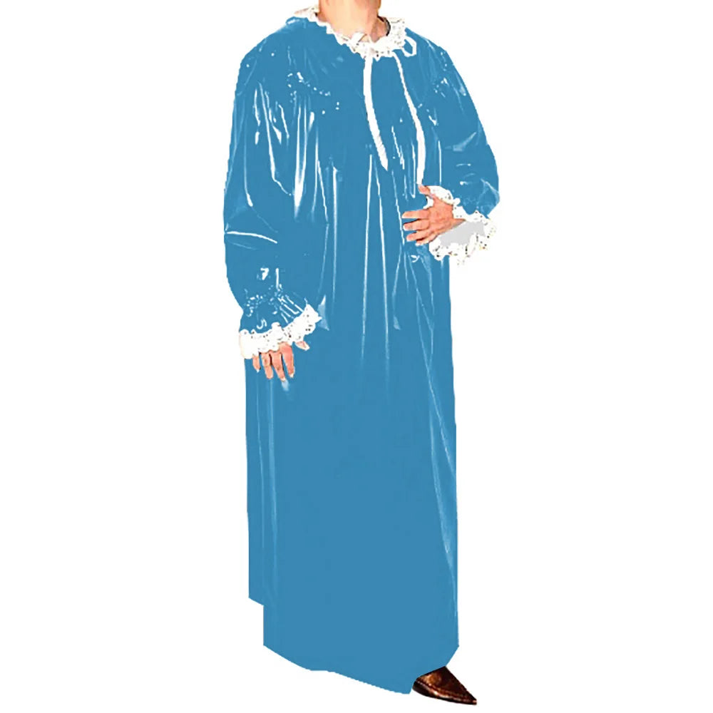 Casual PVC Latex Look Long Maxi Dress