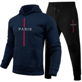 Mens Tracksuit Casual Printing Sweatshirt Sweatpants 2 Pcs Set Fitness Sports Jogging Mens Clothing Street Hoodies Sportswear