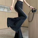 Gradient Color High Street Chic Flare Trousers