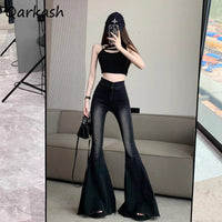 Gradient Color High Street Chic Flare Trousers