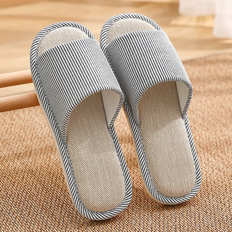 Non Slip Women Breathable Linen Slippers
