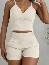 Women Two Piece Set Crop Top and Shorts Sets