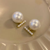 Gold Plated Pearl Heart Stud