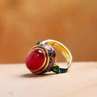 Original ancient gold craftsmanship natural carnelian rings