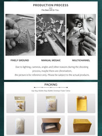 18K Gold-Plated Symmetrical Design Decorative Ring for Women