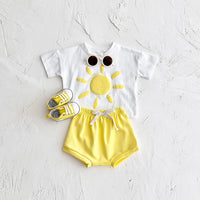 Newborn Baby Flower Print Set Outfit