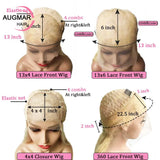 Transparent Chestnut Brown Lace Front Human Wigs