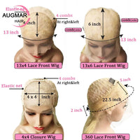 Transparent Chestnut Brown Lace Front Human Wigs