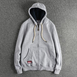Cardigan Men's Casual Pure Color Zipper Hoodie