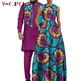 African Dresses for Matching Couple Outfits for Party Vestidos Y23C067